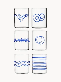Vasos artesanales Deco' Blu, 6 uds.
