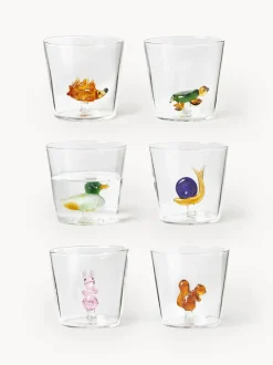 Vasos de agua artesanales Animal Farm, 6 uds.