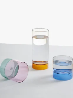 Vasos de agua artesanales Bamboo Groove, 2 uds.