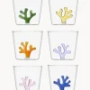 Vasos de agua artesanales Coral Reef, 6 uds.