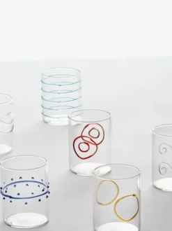 Vasos de agua artesanales Deco' Arlecchino, 6 uds.