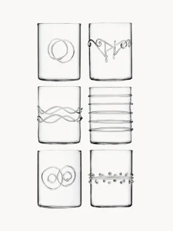 Vasos de agua artesanales Deco' Clear, 6 uds.