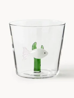 Vasos de agua artesanales Marine Garden, 6 uds.