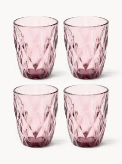 Vasos de agua con patrón texturizado Colorado, 4 uds.