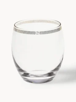 Vasos de agua de cristal con adorno dorado Dvorak, 6 uds.