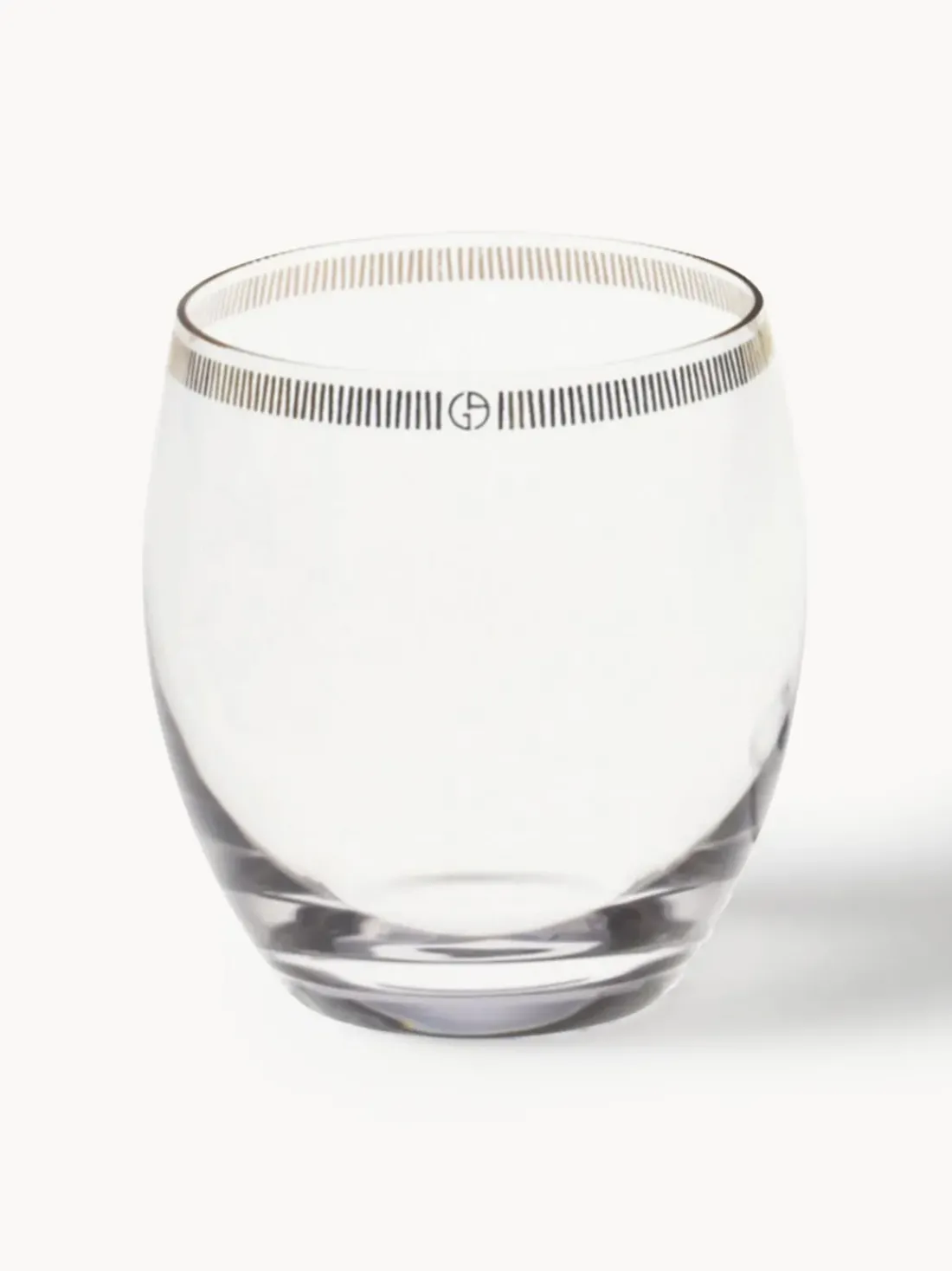 Vasos de agua de cristal con adorno dorado Dvorak, 6 uds.