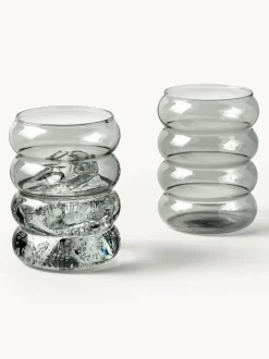 Vasos de agua soplados Bubbly, 4 uds.