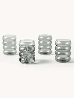Vasos de agua soplados Bubbly, 4 uds.