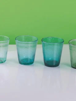 Vasos de agua soplados con burbujas Cancun, 6 uds.