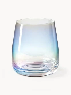 Vasos de agua soplados iridiscentes Ellery, 4 uds.