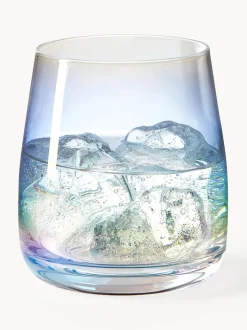 Vasos de agua soplados iridiscentes Ellery, 4 uds.