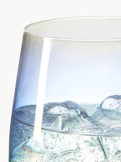 Vasos de agua soplados iridiscentes Ellery, 4 uds.