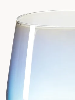 Vasos de agua soplados iridiscentes Ellery, 4 uds.