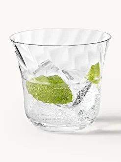 Vasos de agua soplados Swirl, 4 uds.