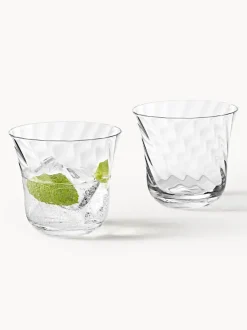Vasos de agua soplados Swirl, 4 uds.