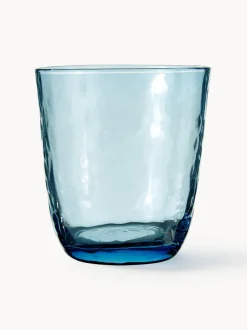 Vasos de vidrio soplado artesanalmente Hammered, 4 uds.
