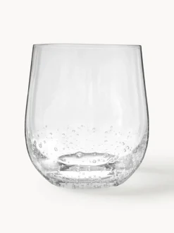 Vasos de vidrio soplado con burbujas Bubble, 4 uds.