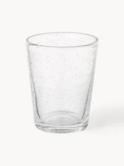 Vasos de vidrio soplado con burbujas Bubble, 4 uds.