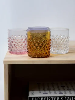 Vasos soplados artesanalmente Hobnail (2 uds.)