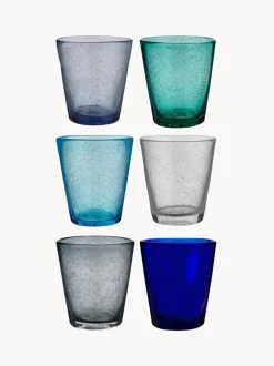 Vasos soplados con burbujas de aire Cancun, 6 uds.