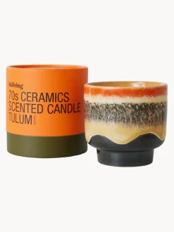 Vela perfumada artesanal de dos mechas 70´s (cítricos y menta)