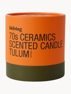 Vela perfumada artesanal de dos mechas 70´s (cítricos y menta)