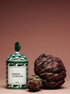 Vela perfumada artesanal Rivioli (gurjum, geranio y azafrán)