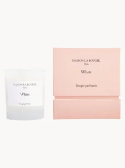 Vela perfumada artesanal White (naranja, hoja de parra y sándalo)