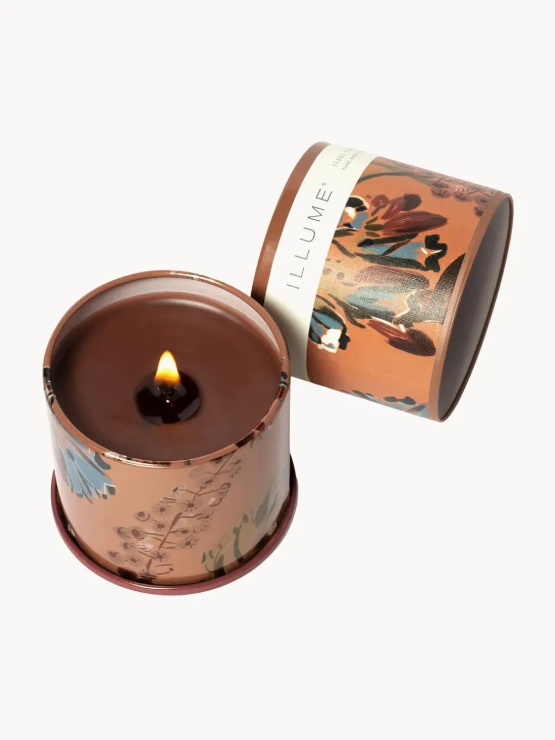 Vela perfumada Vanity Tin (almizcle de cachemira, hoja de tabaco y naranja)