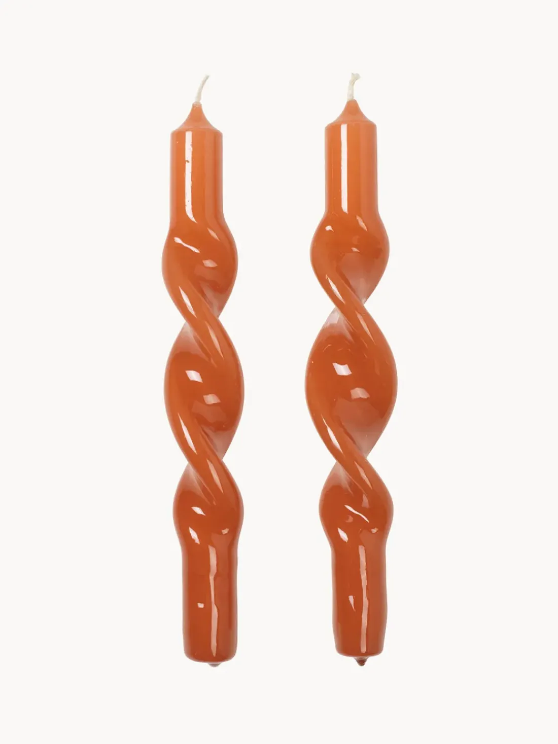 Velas cónicas artesanales Twist, 2 uds.