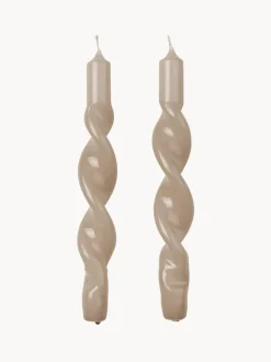 Velas cónicas artesanales Twist, 2 uds.