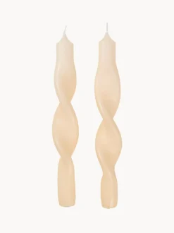 Velas cónicas artesanales Twist, 2 uds.
