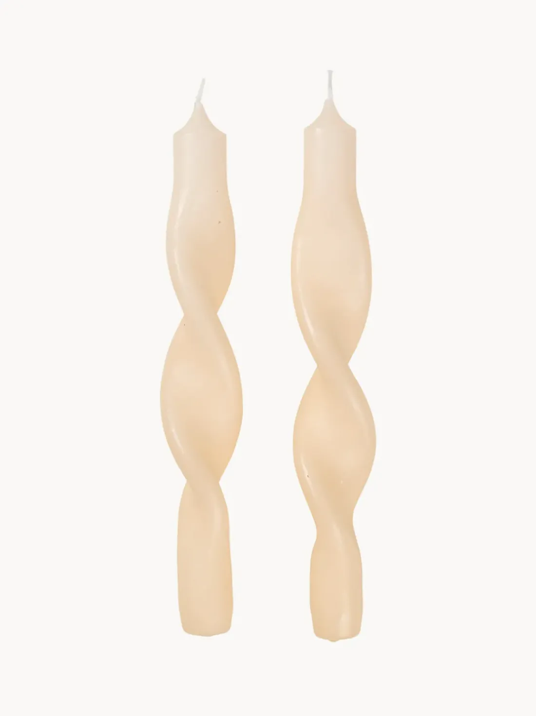 Velas cónicas artesanales Twist, 2 uds.