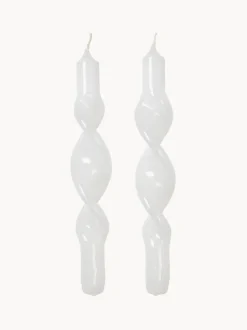 Velas cónicas artesanales Twist, 2 uds.