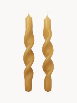 Velas cónicas artesanales Twist, 2 uds.