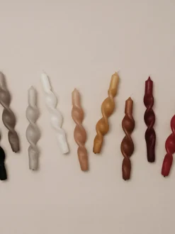 Velas cónicas artesanales Twist, 2 uds.