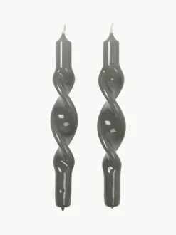 Velas cónicas artesanales Twist, 2 uds.