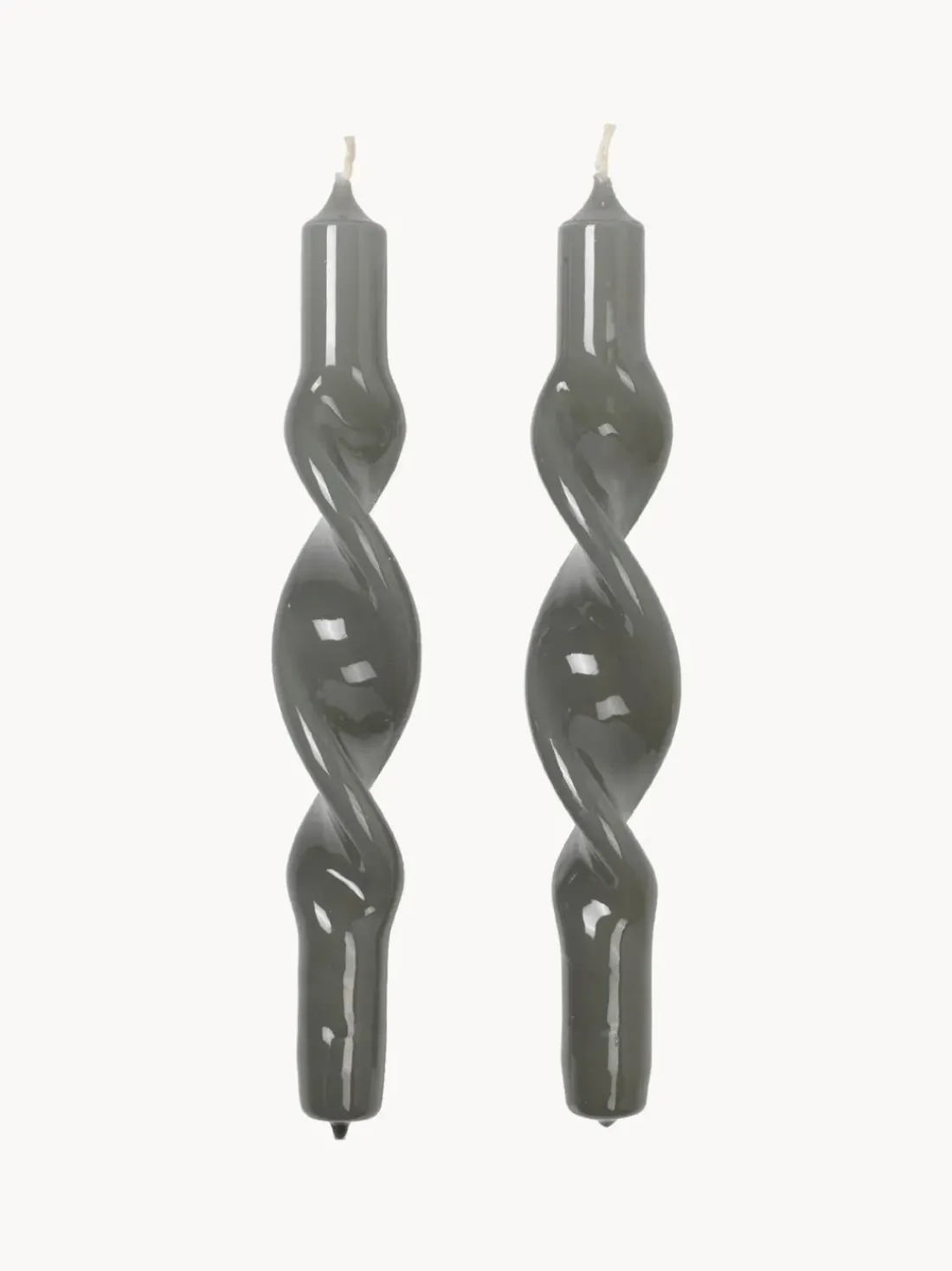 Velas cónicas artesanales Twist, 2 uds.