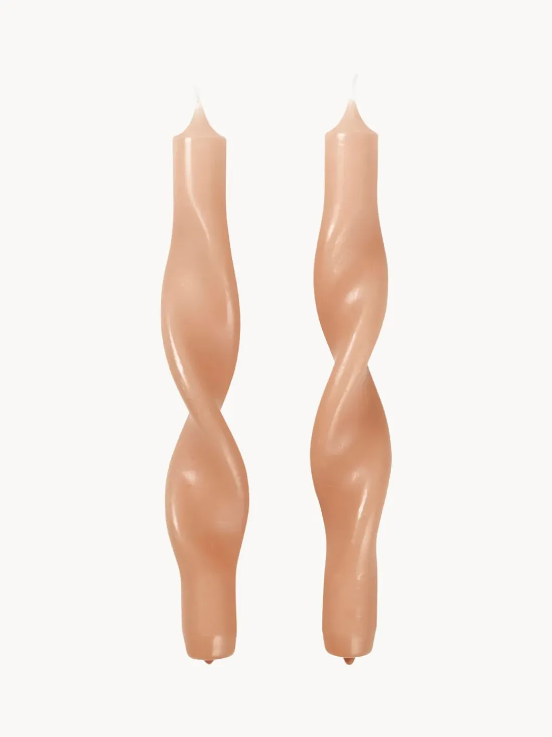 Velas cónicas artesanales Twist, 2 uds.
