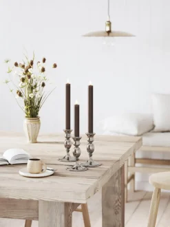 Velas cónicas LED artesanales Real Flame, 15 cm, 2 uds.