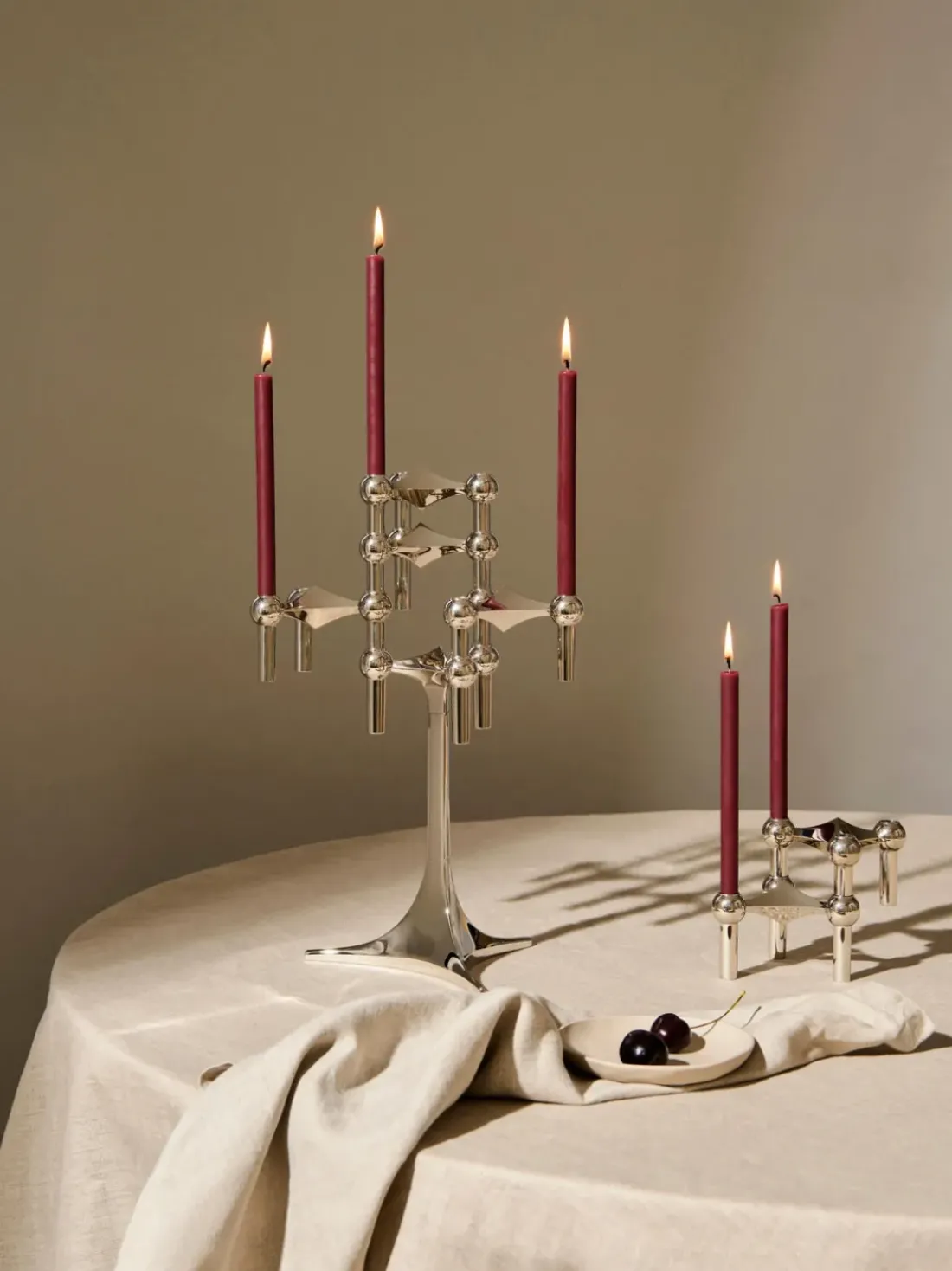 Velas cónicas Stoff Nagel, 12 uds.