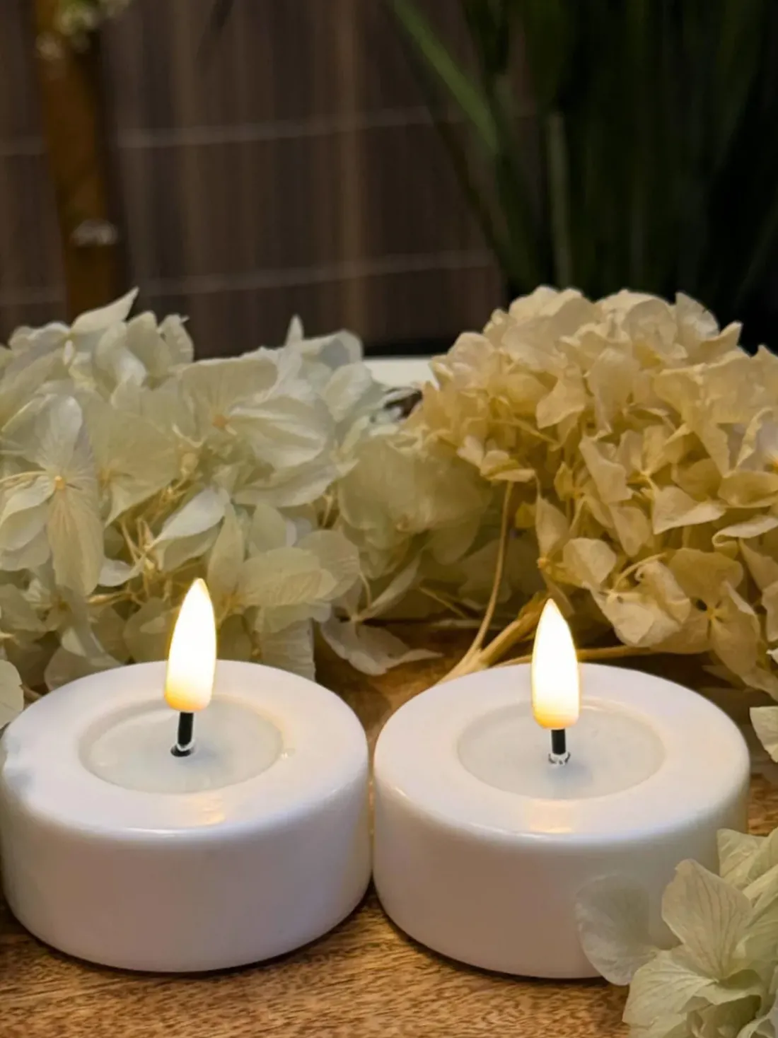 Velas de té LED artesanales Real Flame, 4 uds.