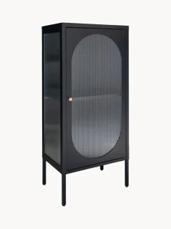 Vitrina de madera de roble con relieves Adelaide