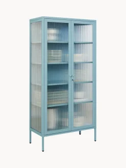 Vitrina de metal con cristal acanalado The Collector