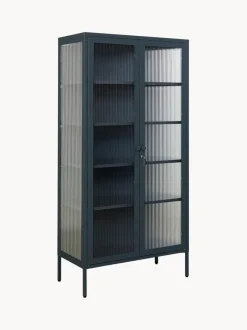 Vitrina de metal con cristal acanalado The Collector
