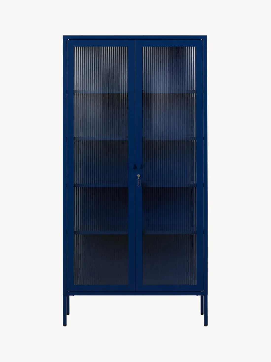 Vitrina de metal con cristal acanalado The Collector