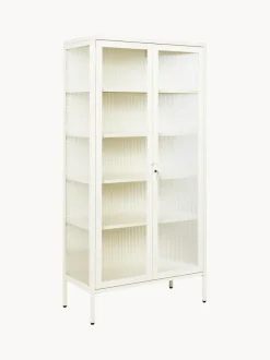 Vitrina de metal con cristal acanalado The Collector