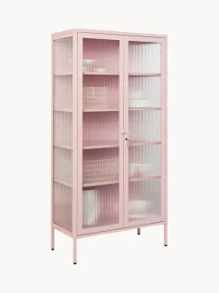 Vitrina de metal con cristal acanalado The Collector