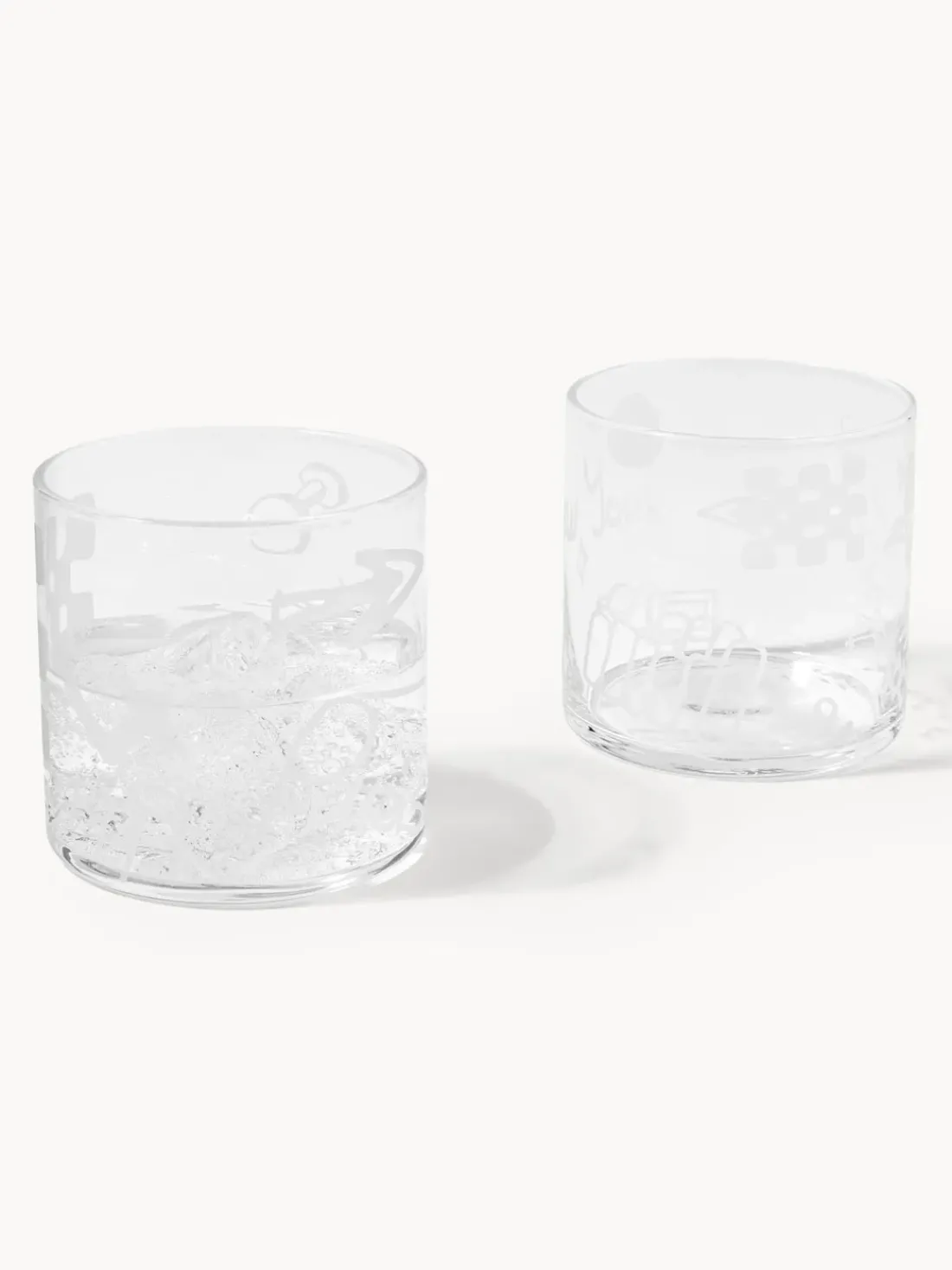 Westwing | Crosby Studios, vasos altos artesanales Cristal, 2 uds.