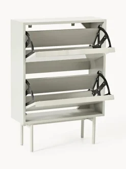 Zapatero de madera con compartimentos plegables Elona